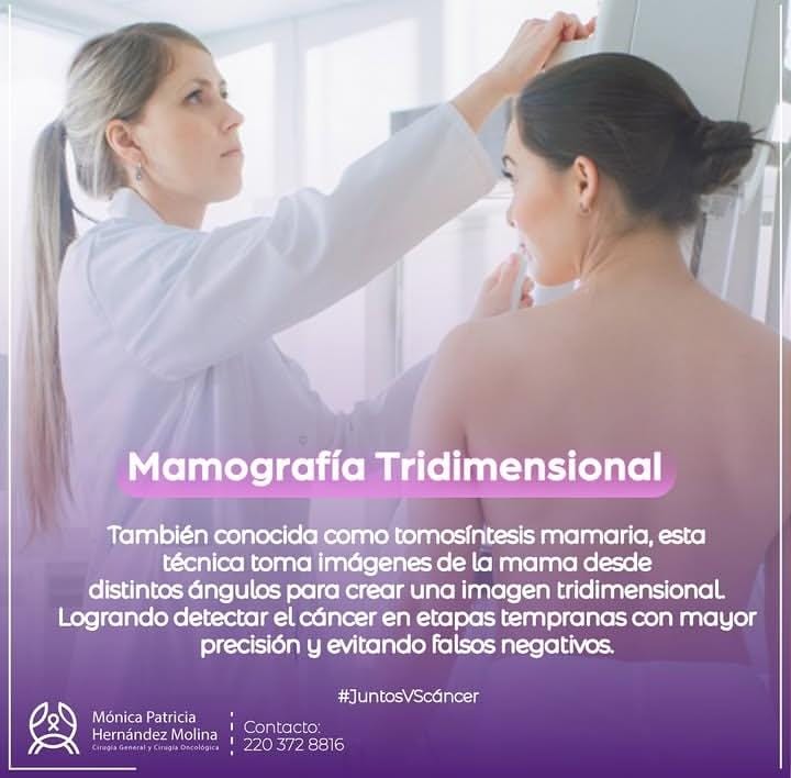 Infografía sobre la mamografía tridimensional o tomosíntesis mamaria